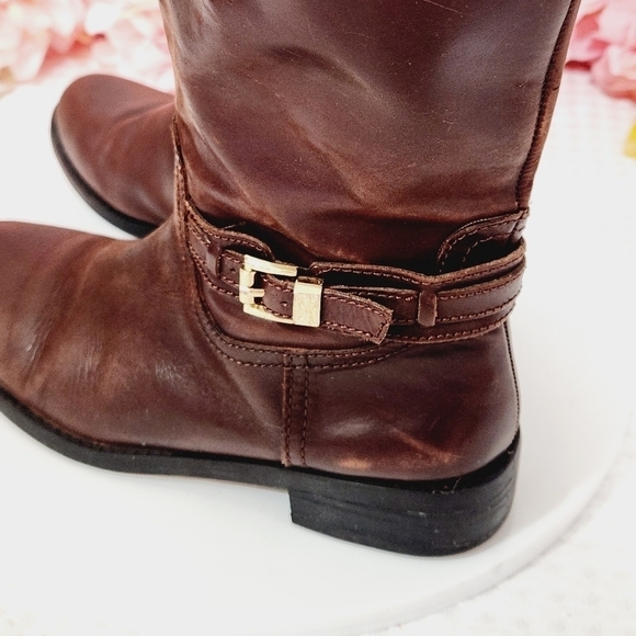 VINCE Camuto Pryna Embossed Brown High Boot Size 6M - Picture 3 of 14